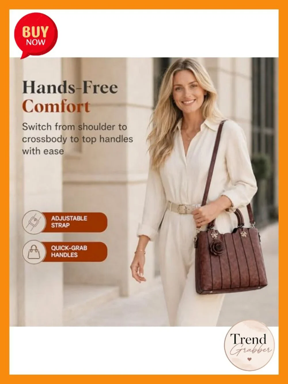 Medium Vegan Leather Satchel Tote 3-Way Bag Crossbody Shoulder